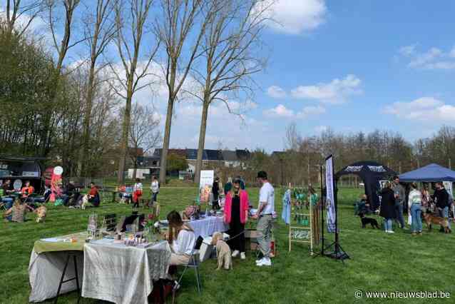 Honden en baasjes zoeken paaseieren