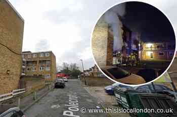 Person taken to hospital after flat fire on Polecroft Lane in Lewisham