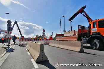 Weserbrücke Höxter: Beton soll Lastwagen stoppen