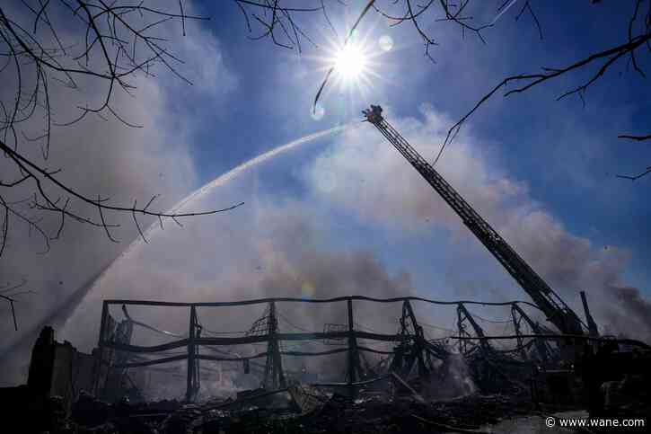 Chief: Flames out, but Indiana plastic fire still smoldering
