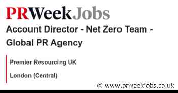 Premier Resourcing UK: Account Director - Net Zero Team - Global PR Agency