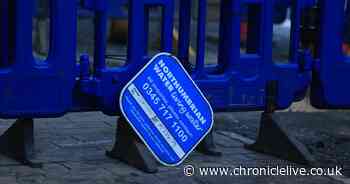 Emergency work underway in Blyth to repair a damaged sewer pipe