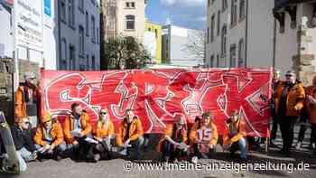 Lieferando-Fahrer streiken in Frankfurt