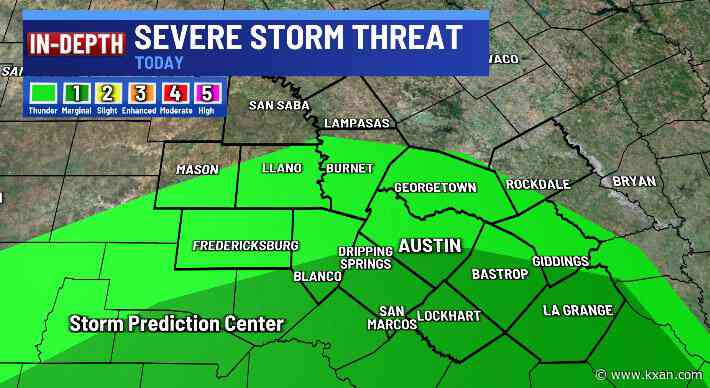 Storm chance tonight ahead of near-record Saturday