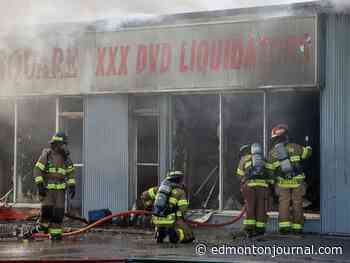 'No more peep shows': Fire destroys west Edmonton XXX store