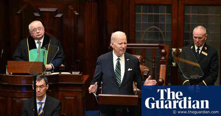 'Peace is precious': political violence must never take hold again, says Biden in Ireland – video