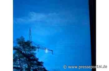 POL-PDWIL: Brand eines Isolators an einem Hochspannungsmast