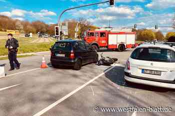 Motorradfahrer (61) an Peter-Kreuzung verletzt