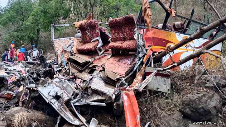 Bus with musicians crashes in western India, killing 13