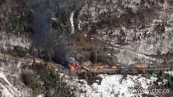 Canadian Pacific train carrying hazardous materials derails, catches fire in U.S.