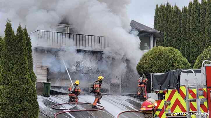 Chilliwack Fire responds to garage fire on Alpine Crescent in Promontory