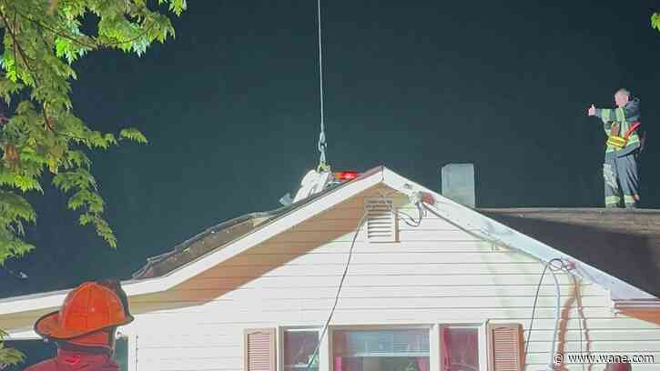 PHOTOS: Car crashes through North Carolina home's roof, firefighters say