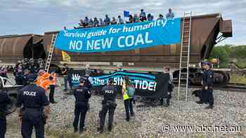 Dozens arrested as protesters stop coal train in Newcastle