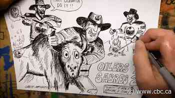Artist in small town Manitoba draws Edmonton Oilers cartoons for every game. Every. Single. Game.