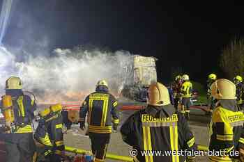 Lkw in Herford ausgebrannt