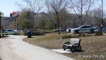 Winnipeg police section off area of Waterfront Drive near Red River