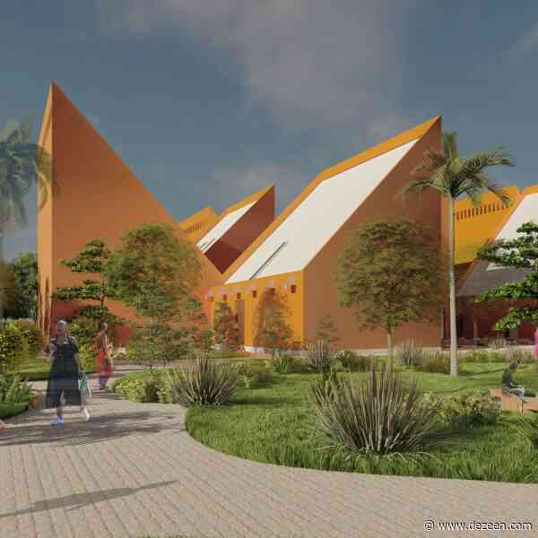 Atelier Masōmī designs raw-earth-brick presidential library in Liberia