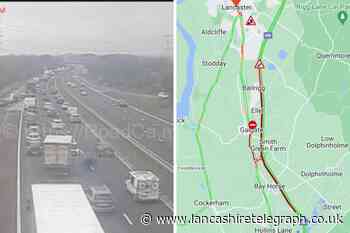 All lanes reopened following vehicle fire on M6