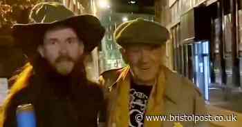 Man in Gandalf costume meets Sir Ian McKellen during Bristol pub crawl