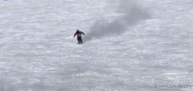 Skier Straight Lines Jackson's Rendezvous Bowl (Watch)