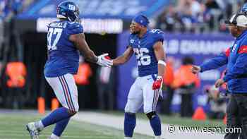 Giants not fretting absences of Barkley, Lawrence