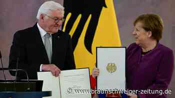 Steinmeier würdigt Verdienste Merkels bei Ordensverleihung