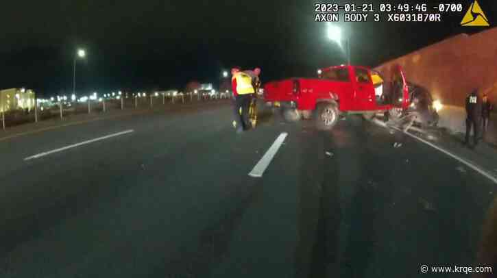 Video: Suspected drunk driver reacts to crash that killed woman changing tire on I-40