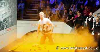 Arrests after protesters disrupt Robert Milkins World Snooker Championship