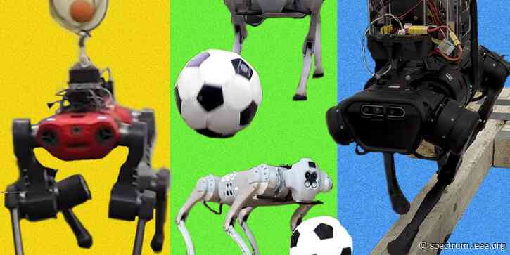 Quadrupeds Are Learning to Dribble, Catch, and Balance