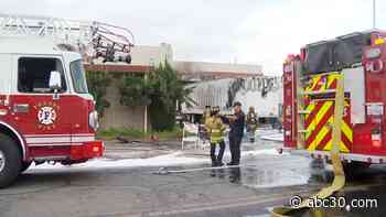 Truck catches fire at La Tapatia Distribution Center in central Fresno