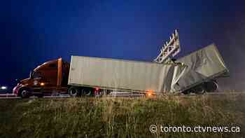 Tractor-trailer suffers 'structural failure' while driving on Toronto area highway