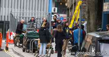 Film crews in Bristol city centre take over café and busy street for new TV series