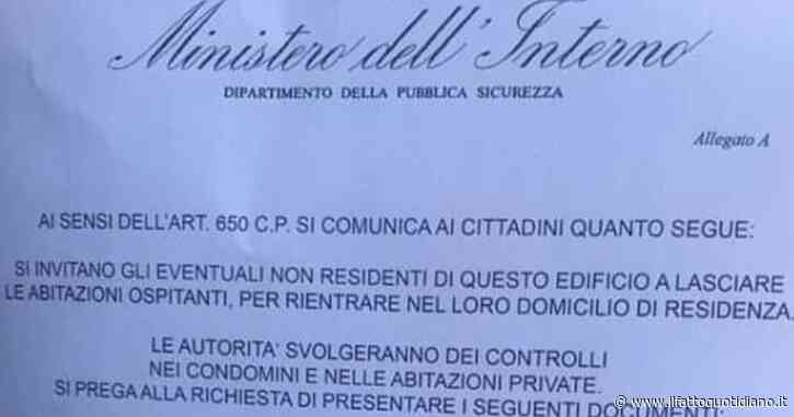 Sicurezza, diffusi nelle città volantini del Ministero che invitano a lasciare casa per controlli. Ma è una truffa