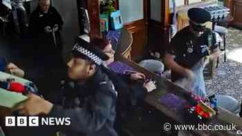 Essex White Hart pub displaying golly dolls vandalised