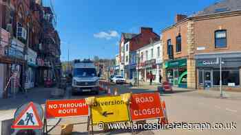 Diversions in place as Blackburn town centre road closed