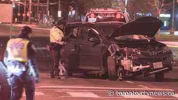 Woman killed, 2 injured in 4-vehicle collision overnight in Toronto