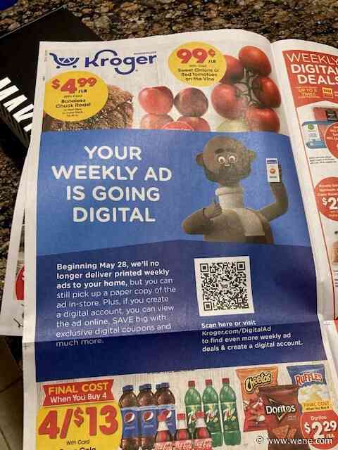 Going digital; Kroger to end home delivery of weekly ad insert
