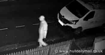 Shocking video shows man mindlessly kicking off car mirror in Beverley