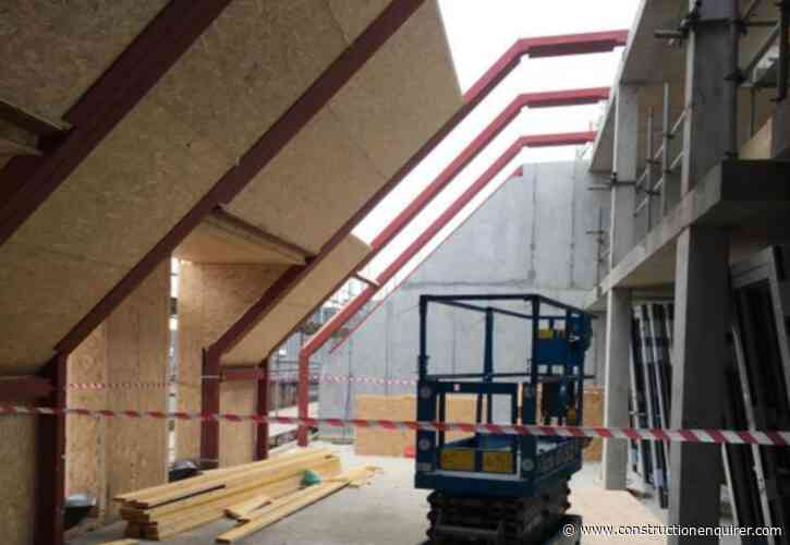 Worker hit by falling insulation panel