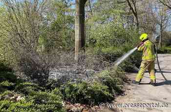FW Alpen: Entstehungsbrand auf einem Friedhof