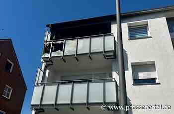 FW-RE: Brand auf Balkon eines Mehrfamilienhauses verläuft glimpflich