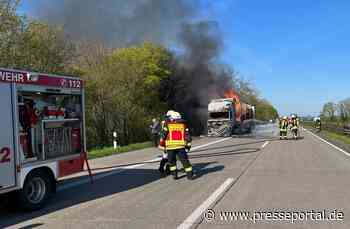 FF Goch: Massive Rauchentwicklung durch LKW-Brand