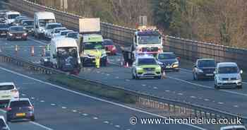 Person transported to hospital after car flips onto its roof on A19 near Washington