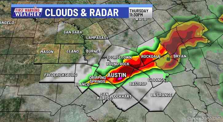 Large hail possible from thunderstorms late Thursday