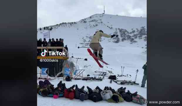 Look: Pro Skier Jumps 13 People Before Sliding Rail