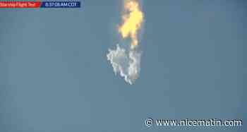 Les images de l'explosion de "Starship", la mégafusée d'Elon Musk, trois minutes après son premier décollage