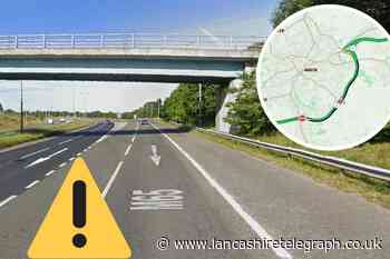 Motorists warned of delays on M65 near Blackburn after crash