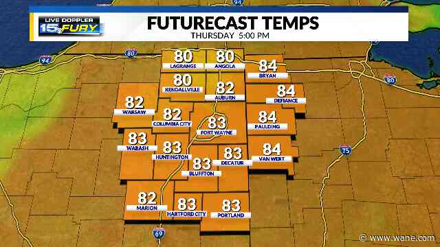 Warmer air moves in this afternoon with more rain on the way