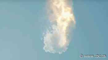 SpaceX launches giant rocket, but it explodes shortly after