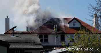 Plumes of smoke billowed into sky as firefighters tackle Northumberland house fire